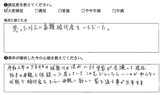 思った以上に高額給付金をいただいた