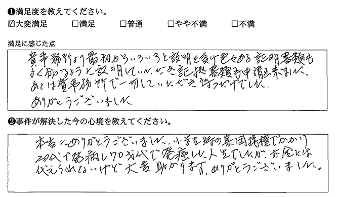 書類を申請したあとは一切していただき待つだけでした