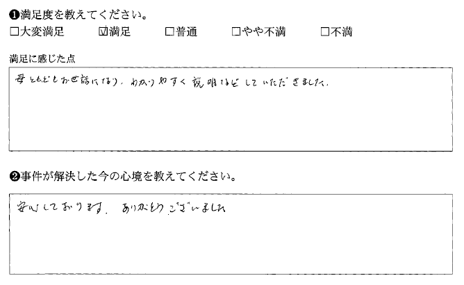 わかりやすく説明などしていただきました